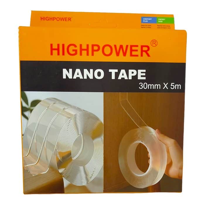 סרט הדבקה שקוף דו צדדי רוחב 30 מ";מ