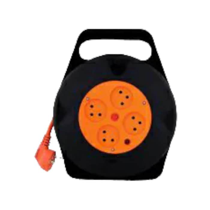 תוף כבל מאריך 10 מטר עם 4 שקעים