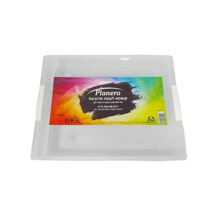 קופסה לעוגה מרובעת 36x28×7.5 ס";מ