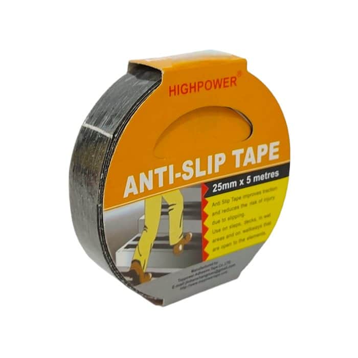 סרט הדבקה צר נגד החלקה שחור אורך 5 מטר