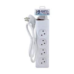 רב שקע 4 שקעים+מפסק כבל באורך 1 מטר