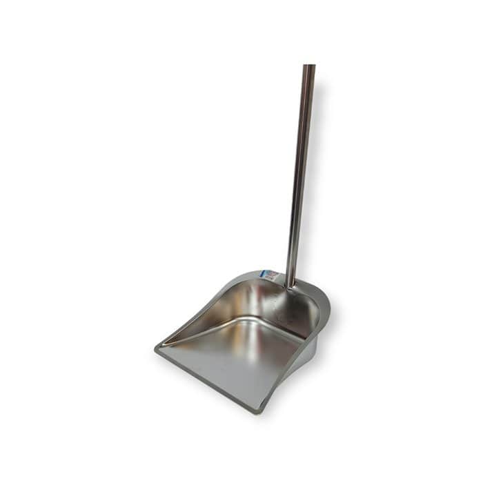 כף אשפה מתכת עם ידית ארוכה