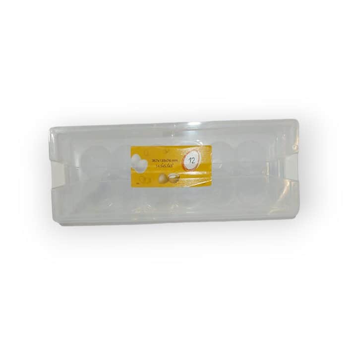 קופסת איחסון 12 ביצים פלסטיק