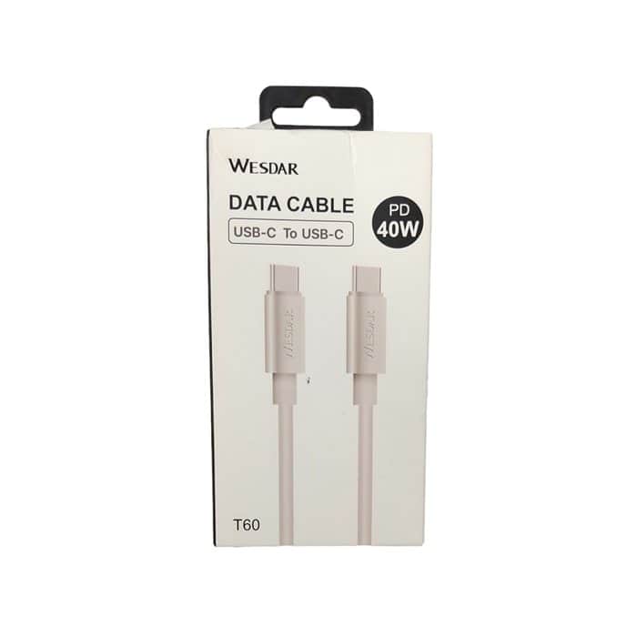 כבל 3A TYPE-C/TYPE-C אורך 1 מטר