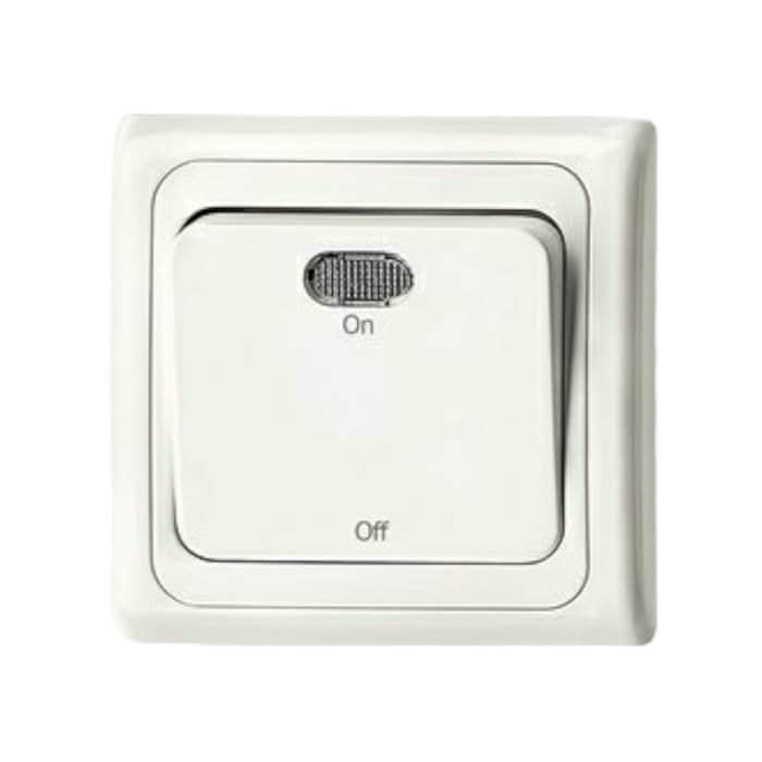 מפסק דו קוטבי מואר תחת הטיח ספיר לבן