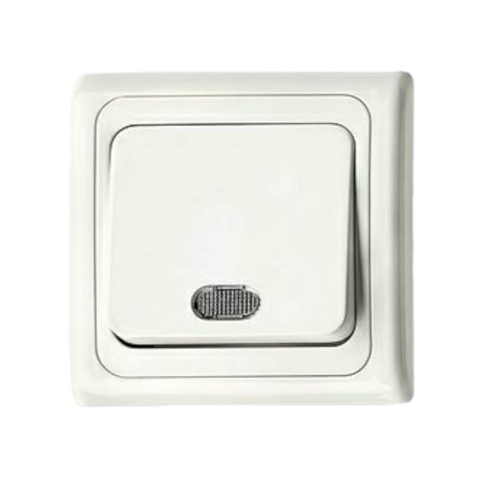 לחצן מדרגות מואר תחת הטיח ספיר לבן