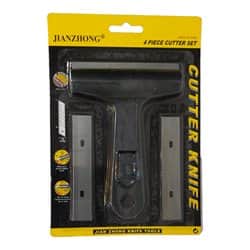 ידית סקרייפר פלסטיק עם 3 להבים להחלפה