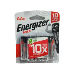מארז 8 סוללות AA איכותיות חברת Energizer