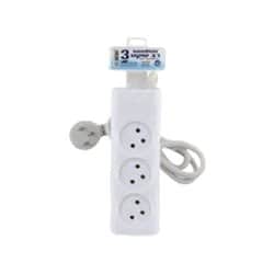 רב שקע 3 שקעים כבל באורך מטר