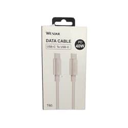 כבל 3A TYPE-C/TYPE-C אורך 1 מטר