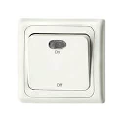 מפסק דו קוטבי מואר תחת הטיח ספיר לבן