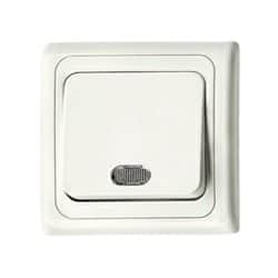 לחצן מדרגות מואר תחת הטיח ספיר לבן