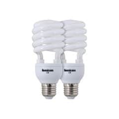 זוג נורות אקו T2 ספירל 20W אור קר הברגה E27